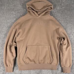 Ninth Hall Fundamentals Hoodie Mens M Beige Earth Tone Oversized Pullover Skater